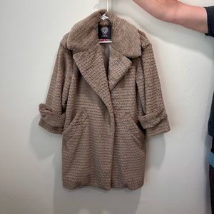 Vince Camino gray fur coat